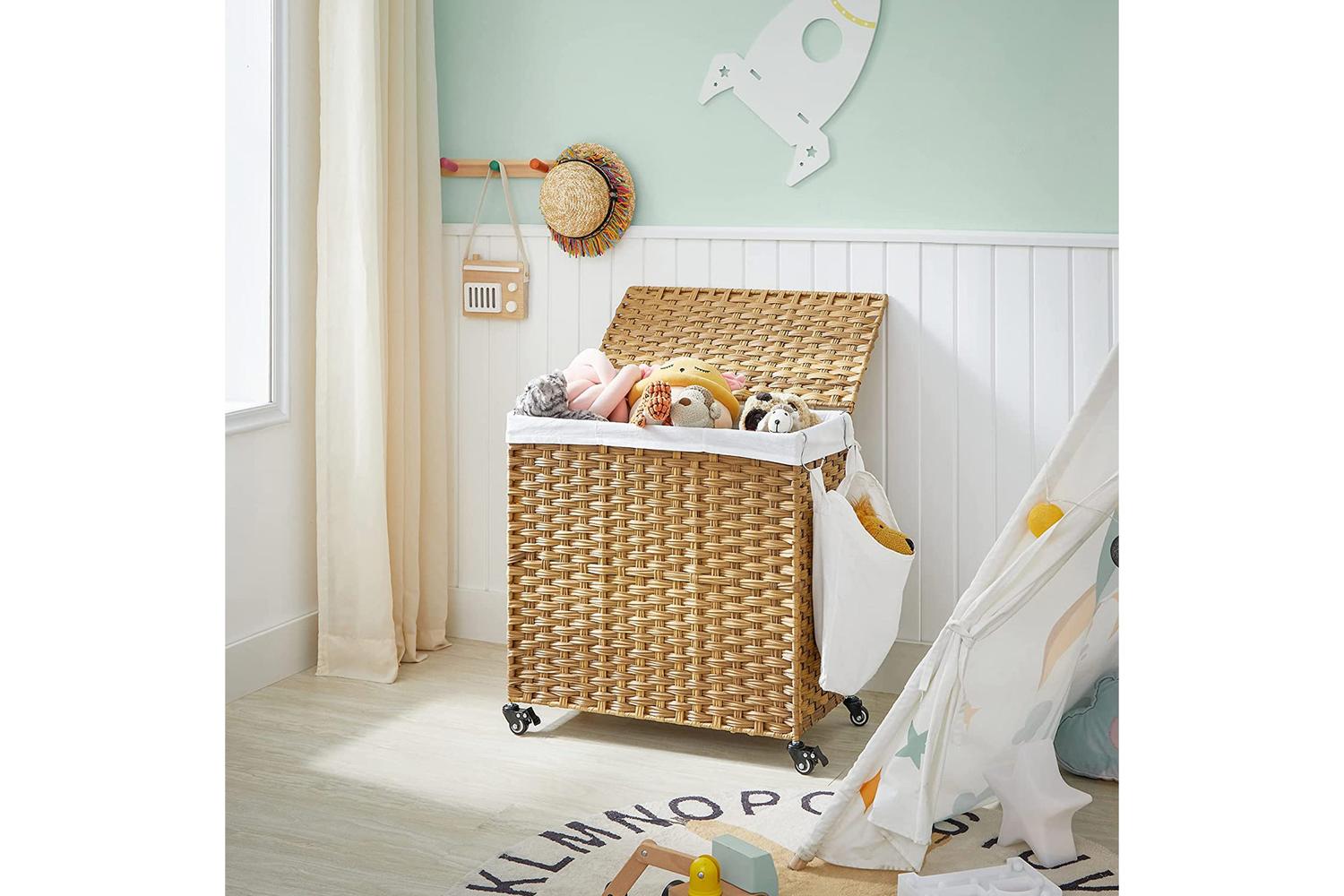 Songmics Laundry Hamper With Removable Bag | Natural-4