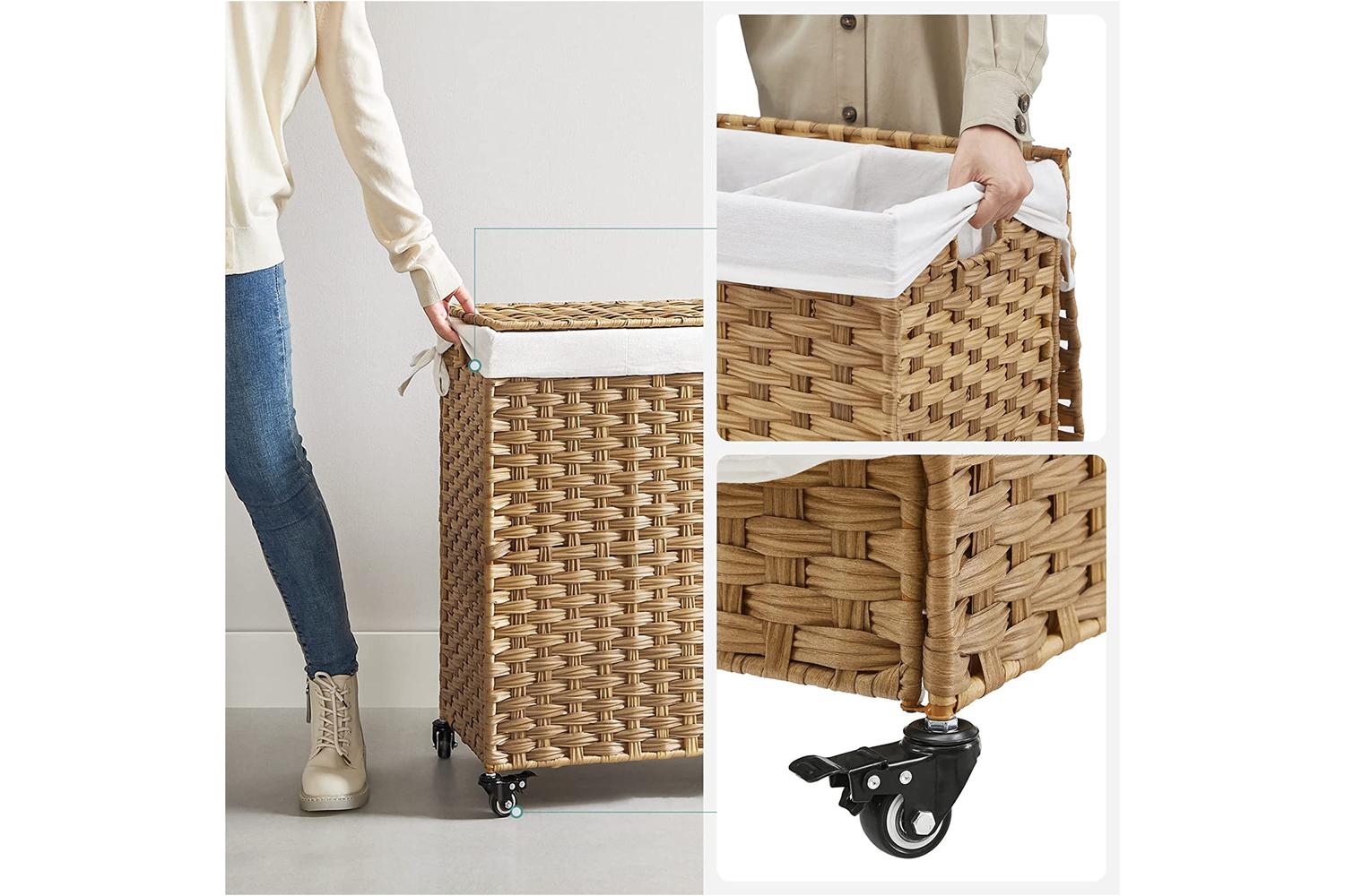 Songmics Laundry Hamper With Removable Bag | Natural-8