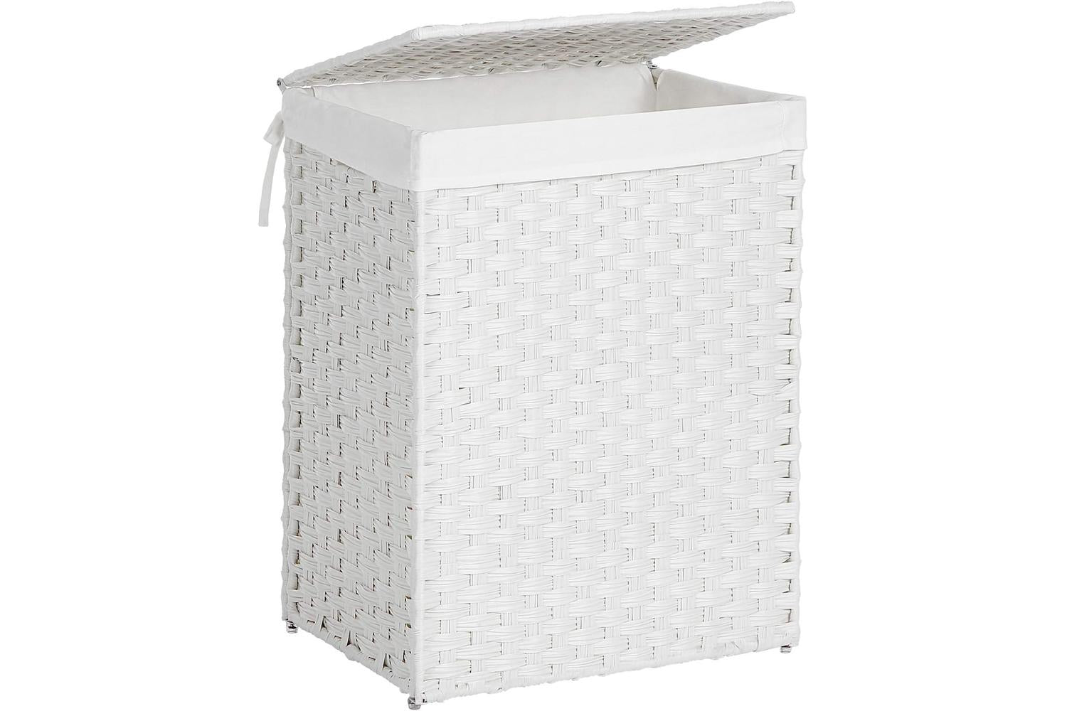 Songmics  Laundry Basket with Handles | White