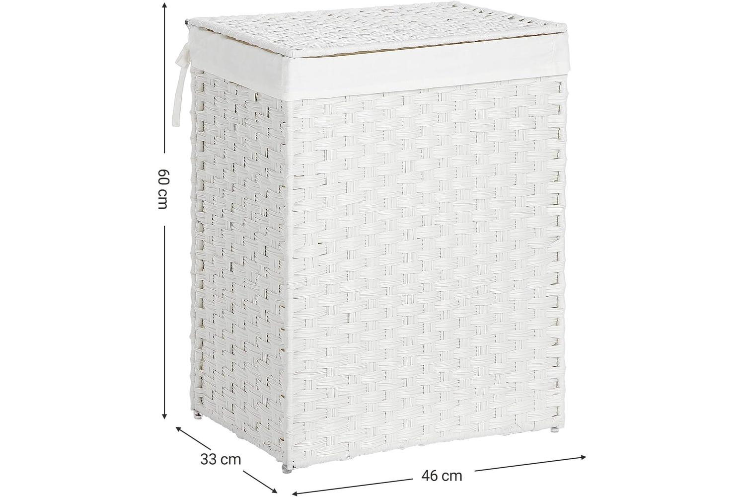 Songmics  Laundry Basket with Handles | White-5