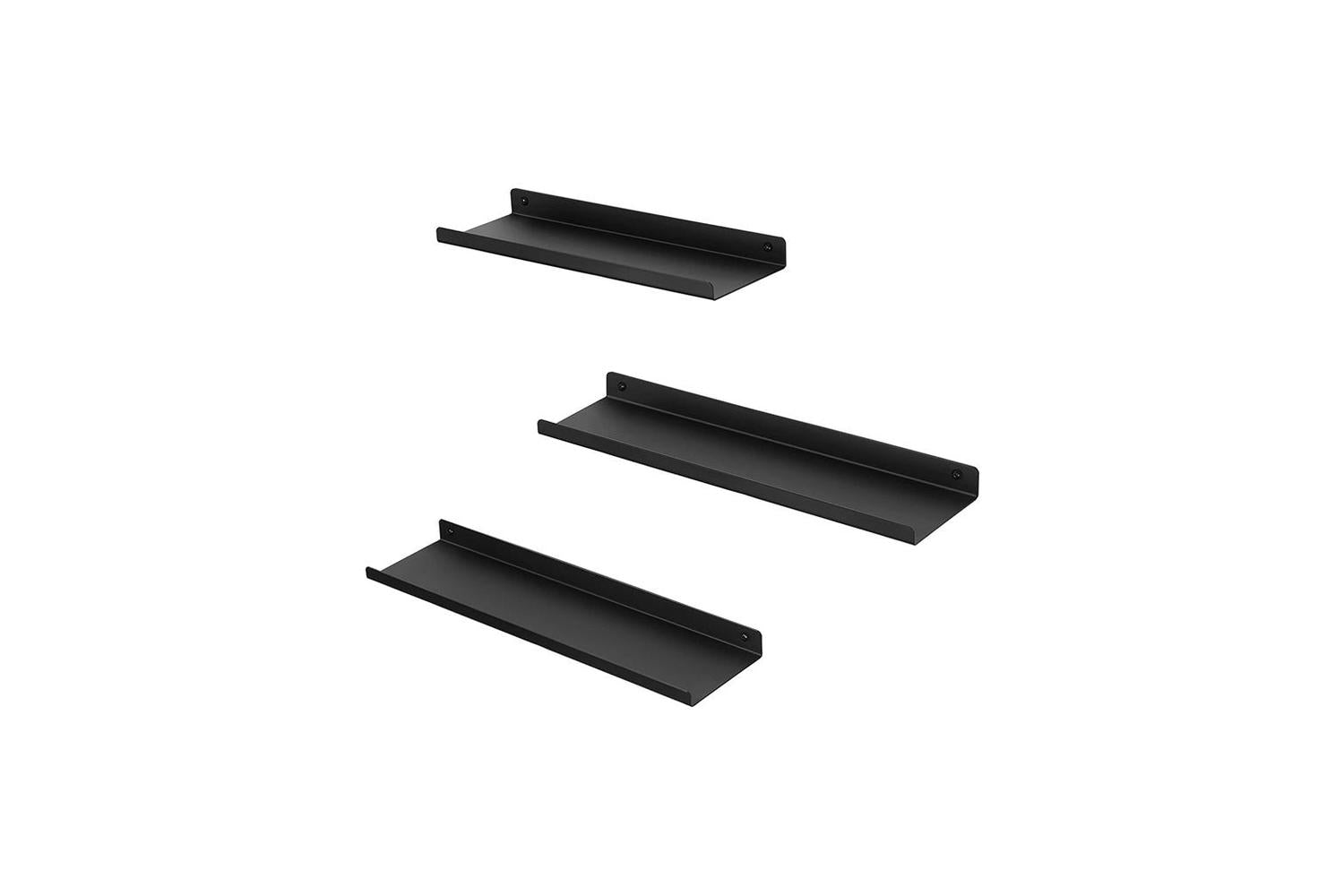 Songmics 3 Wall Shelves Set | Black-2