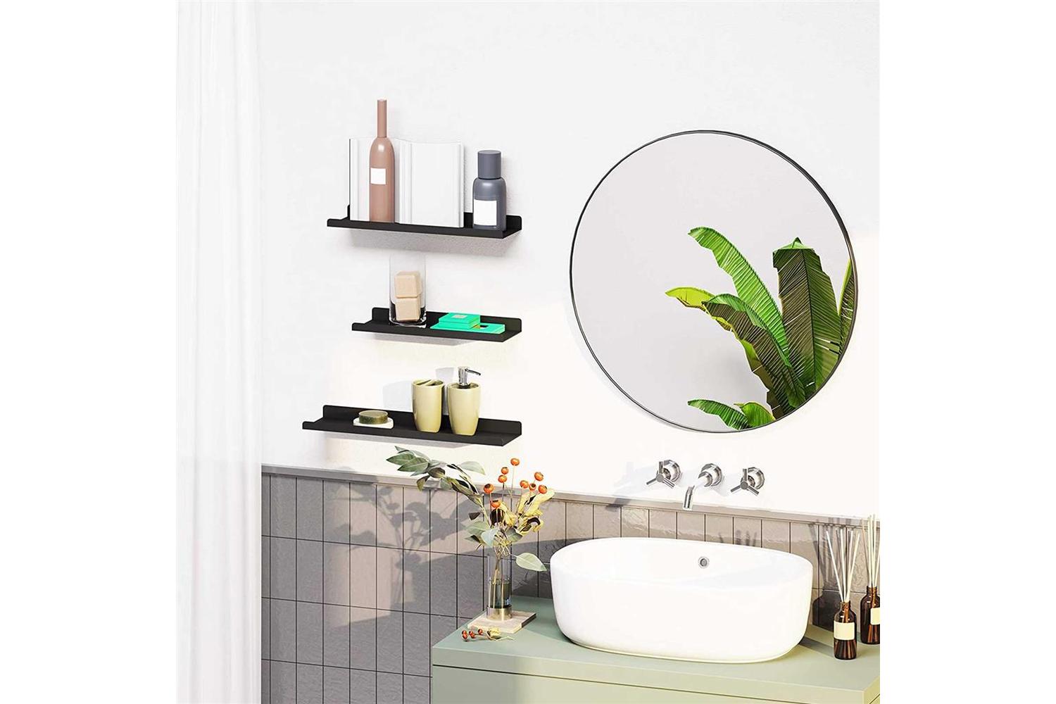 Songmics 3 Wall Shelves Set | Black-4