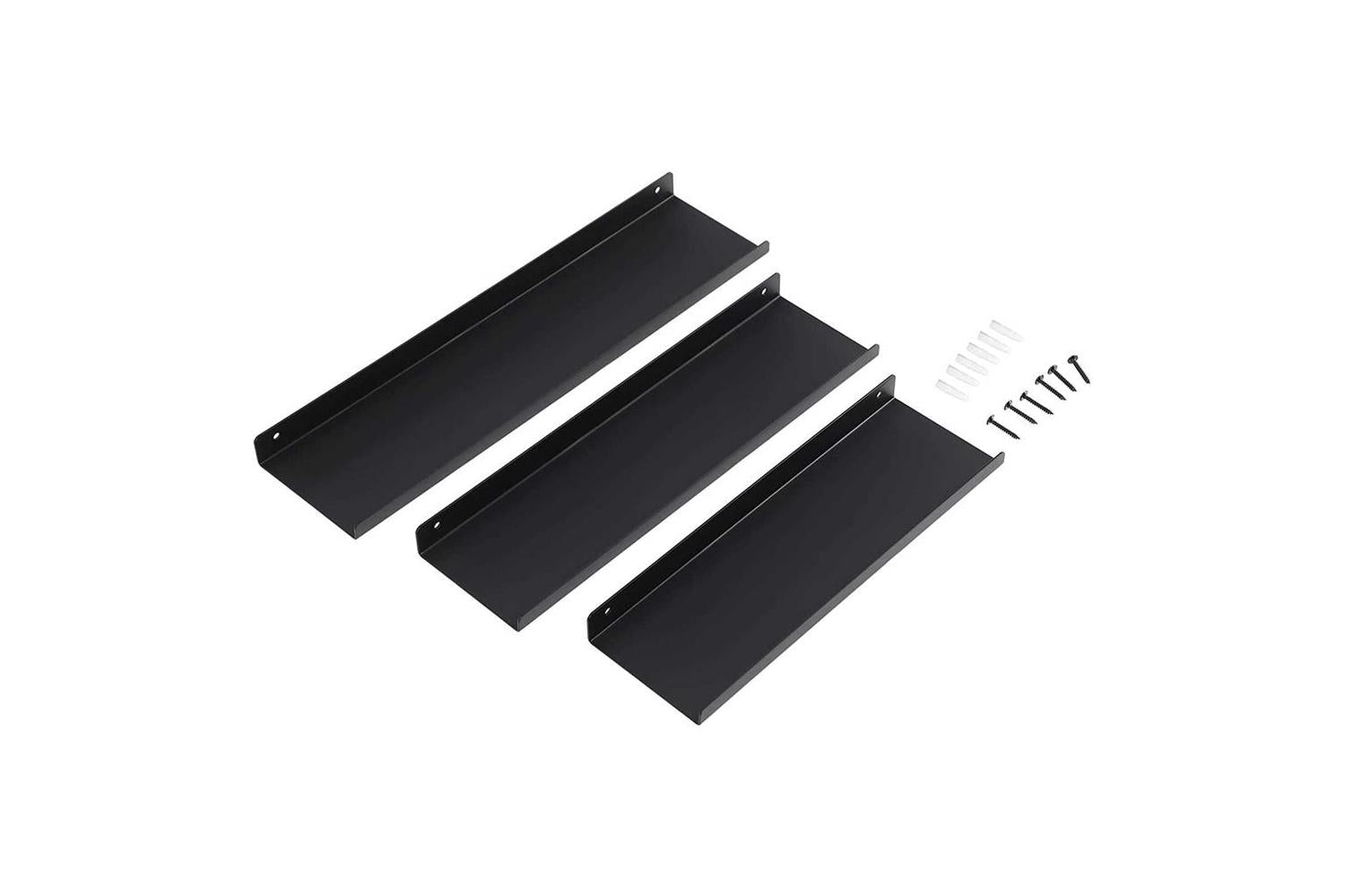 Songmics 3 Wall Shelves Set | Black-7