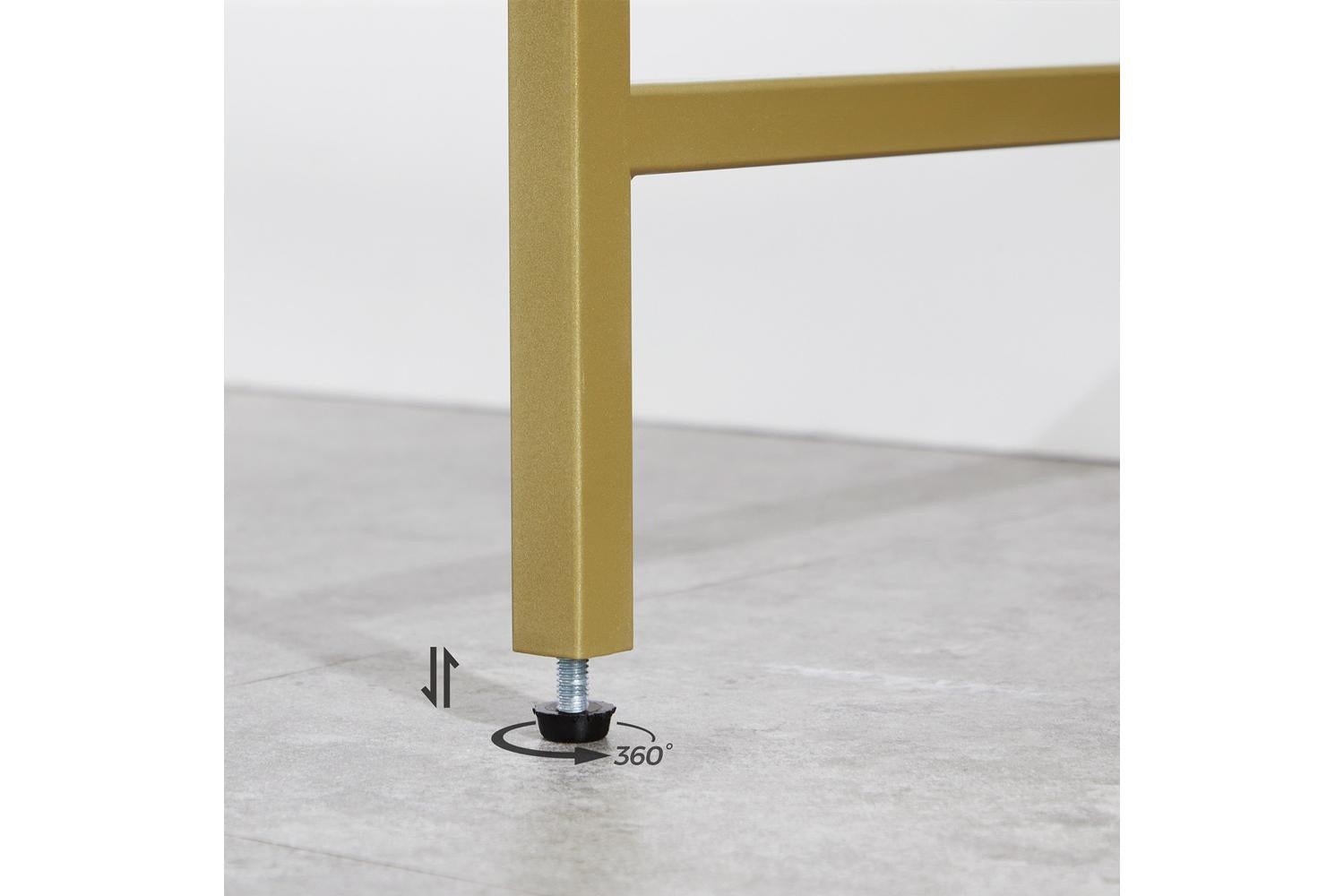 Vasagle Glass Console Sofa Table | Gold-7