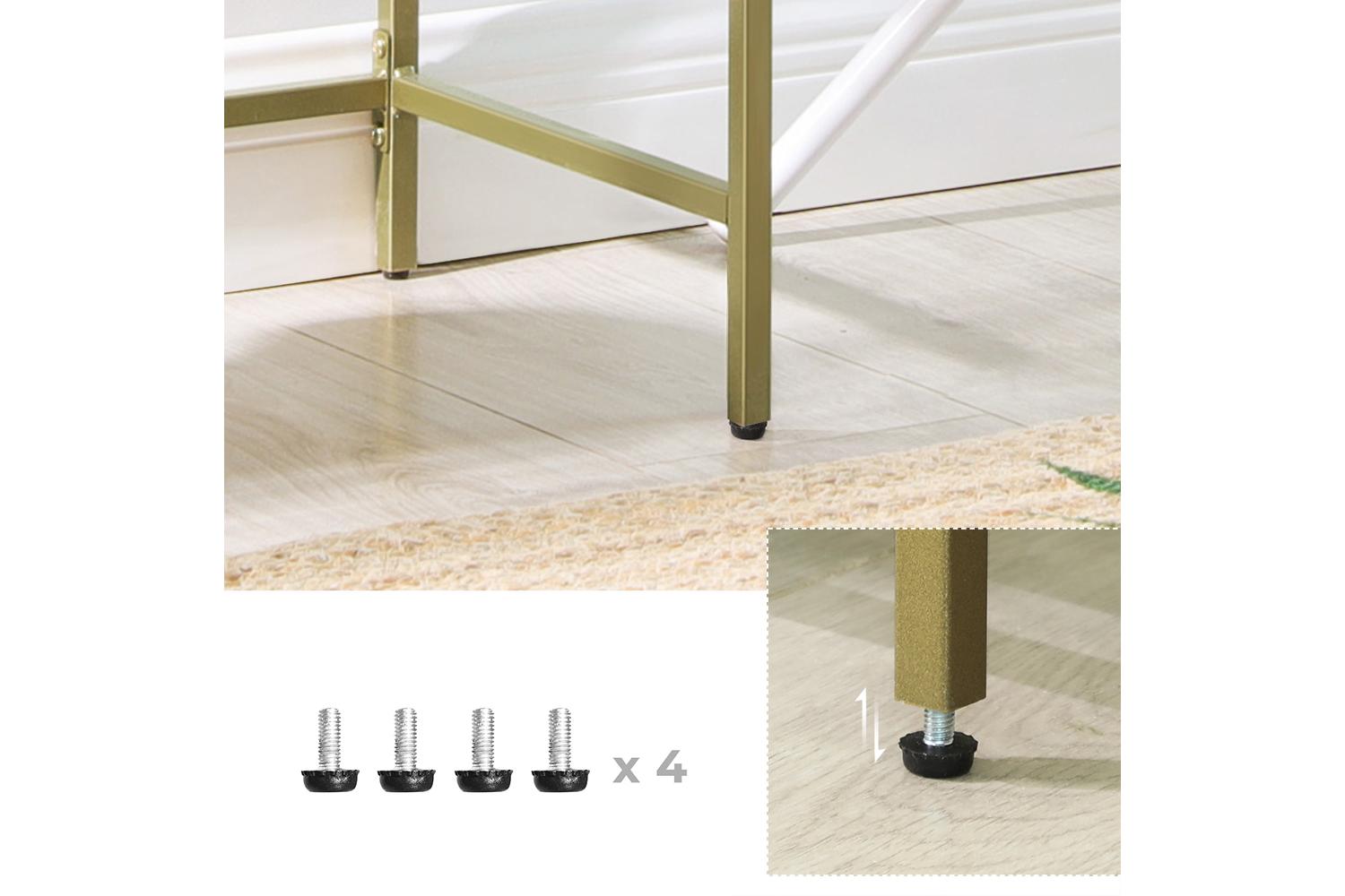 Vasagle Tempered Glass Storage Rack | Golden-6