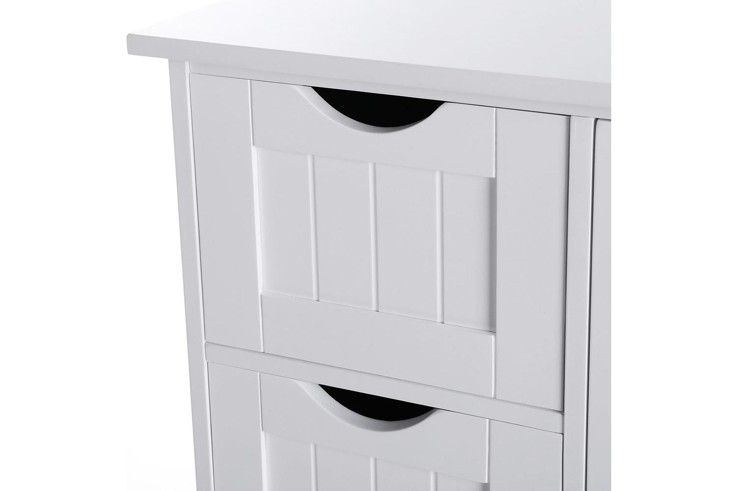 Vasagle Bathroom Storage Cabinet with Drawers | White-6