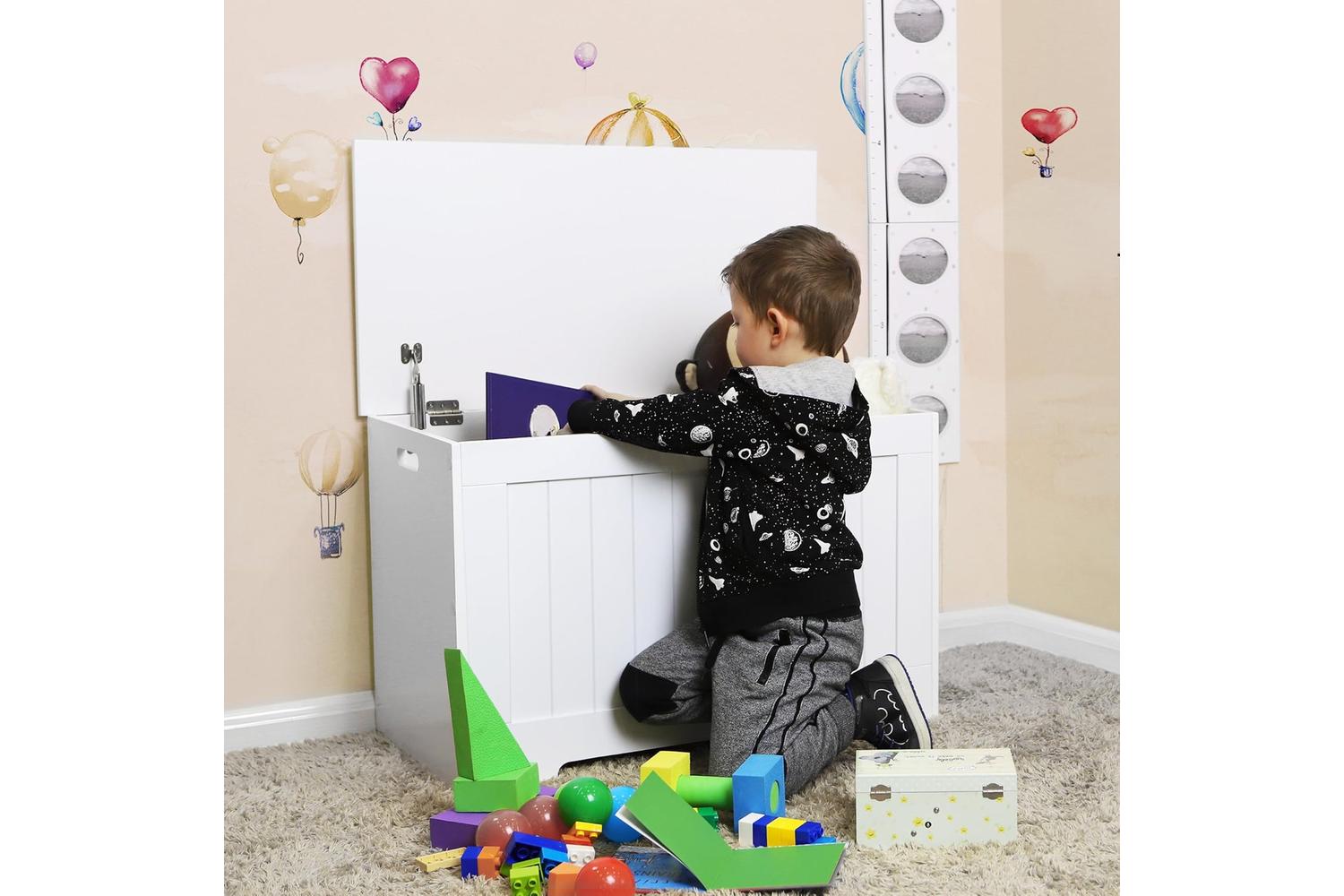 Vasagle Storage Chest Bench with Lift Top | White-3