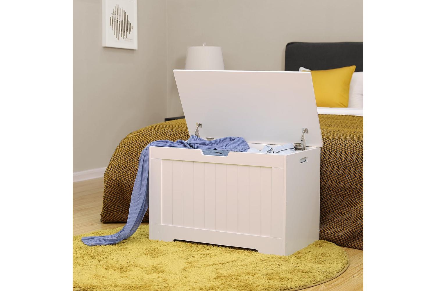 Vasagle Storage Chest Bench with Lift Top | White-5