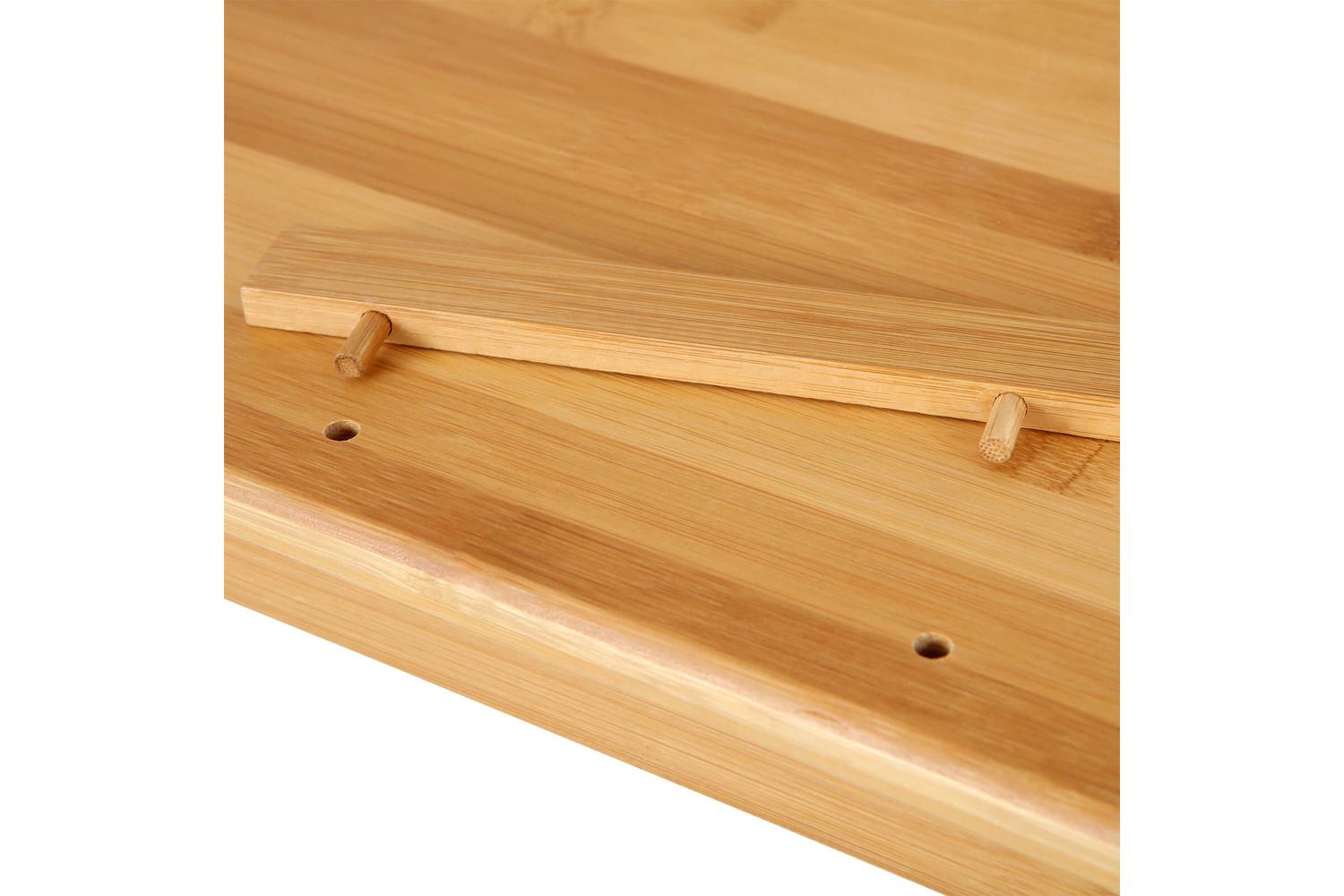 Songmics Tilting Top Laptop Desk | Natural Bamboo-7