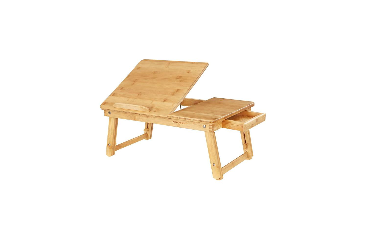 Songmics Adjustable Laptop Desk | Natural Bamboo-2