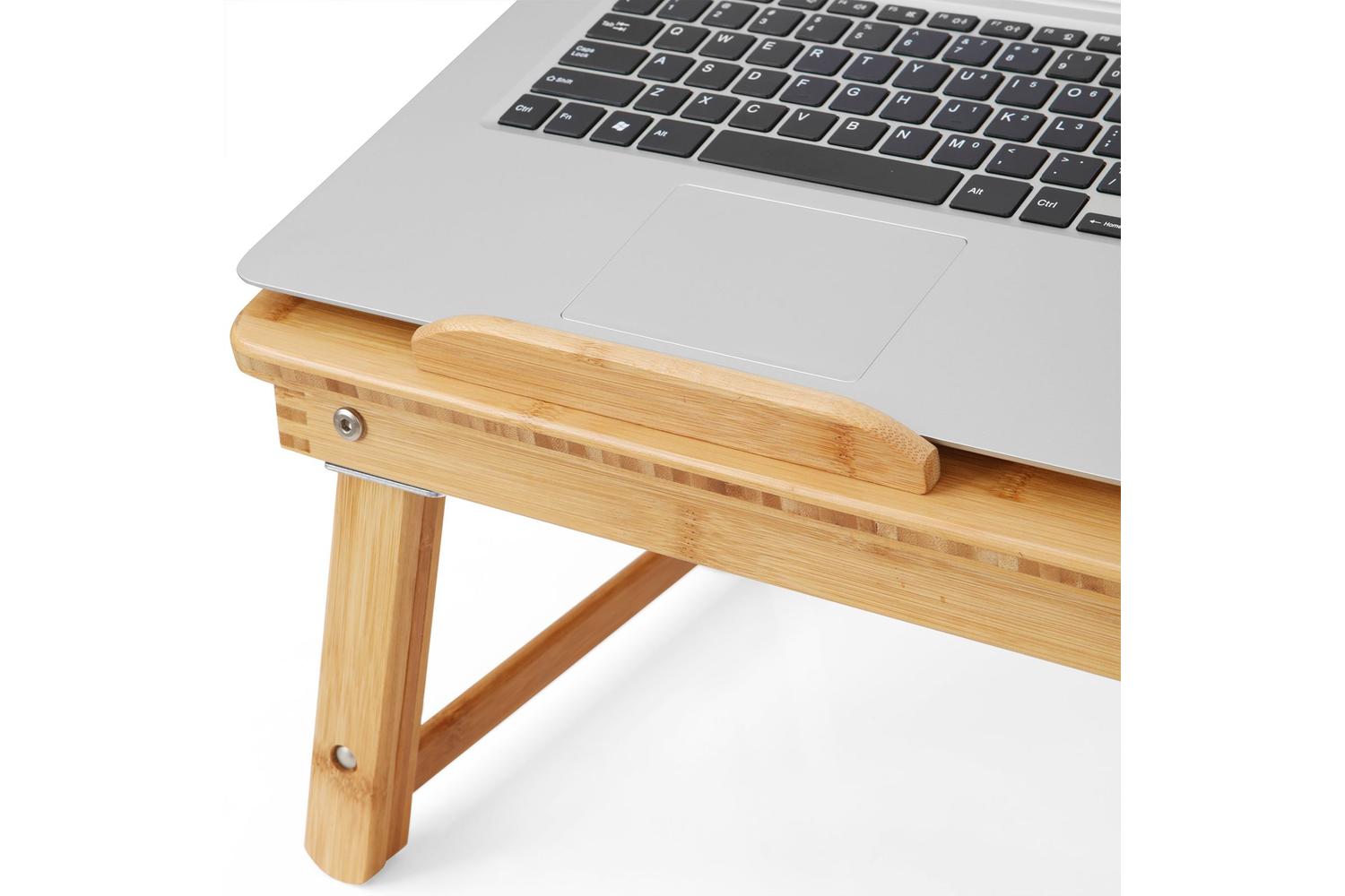 Songmics Adjustable Laptop Desk | Natural Bamboo-6