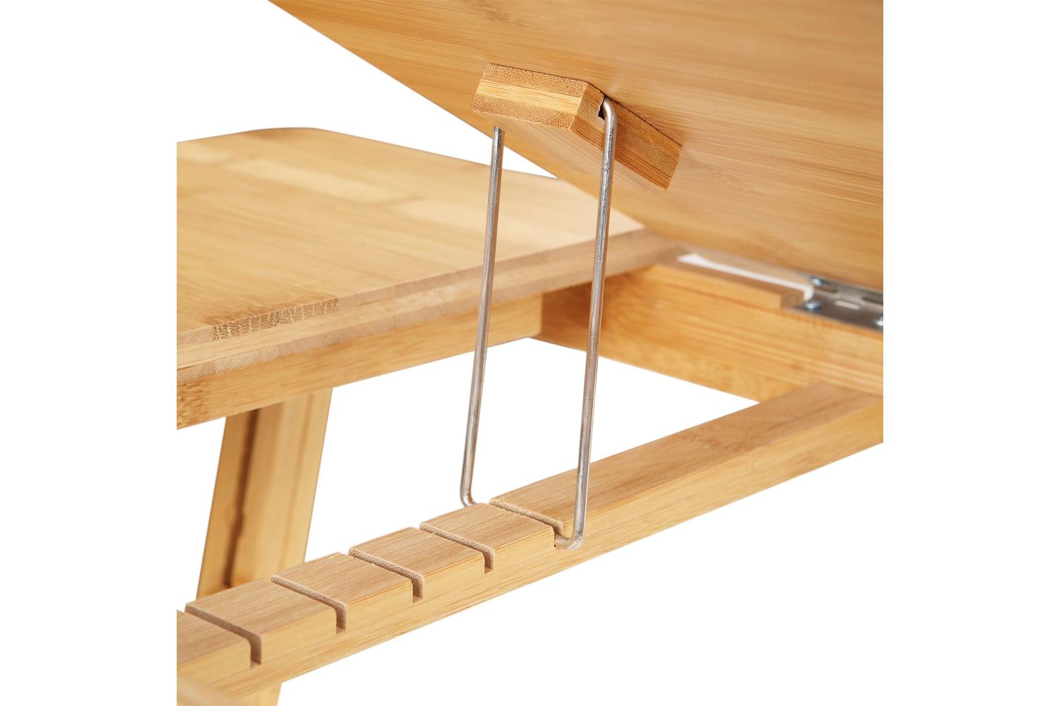 Songmics Adjustable Laptop Desk | Natural Bamboo-8