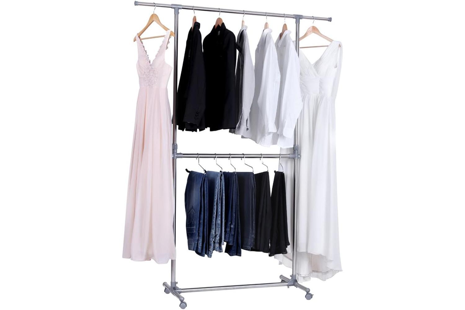 Songmics Movable Clothes Rack | Silver-2