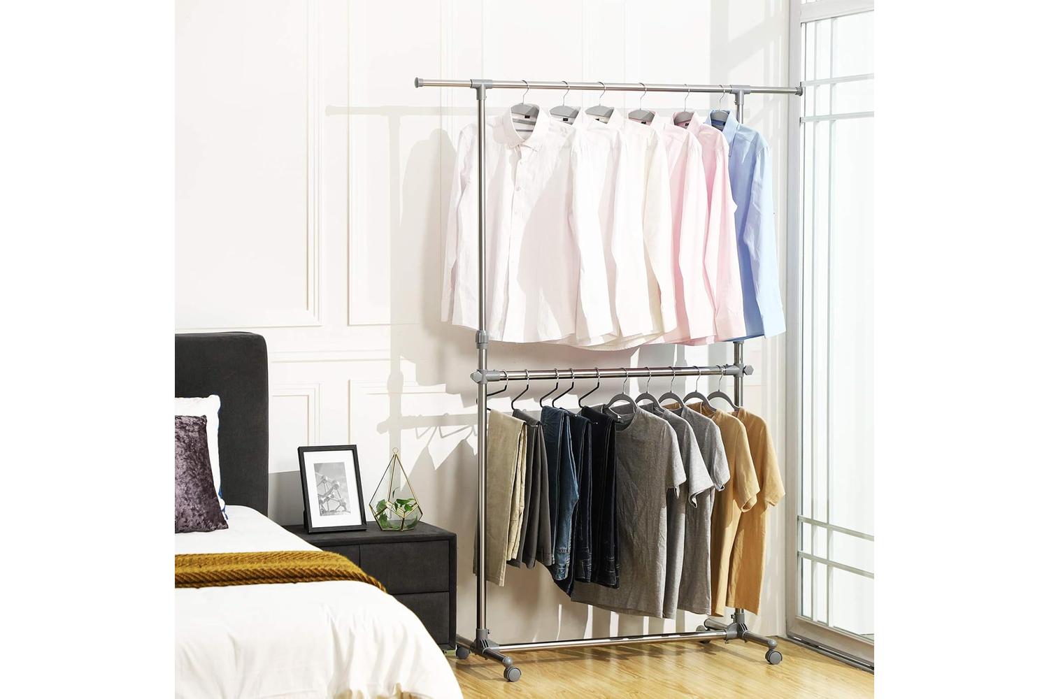 Songmics Movable Clothes Rack | Silver-3