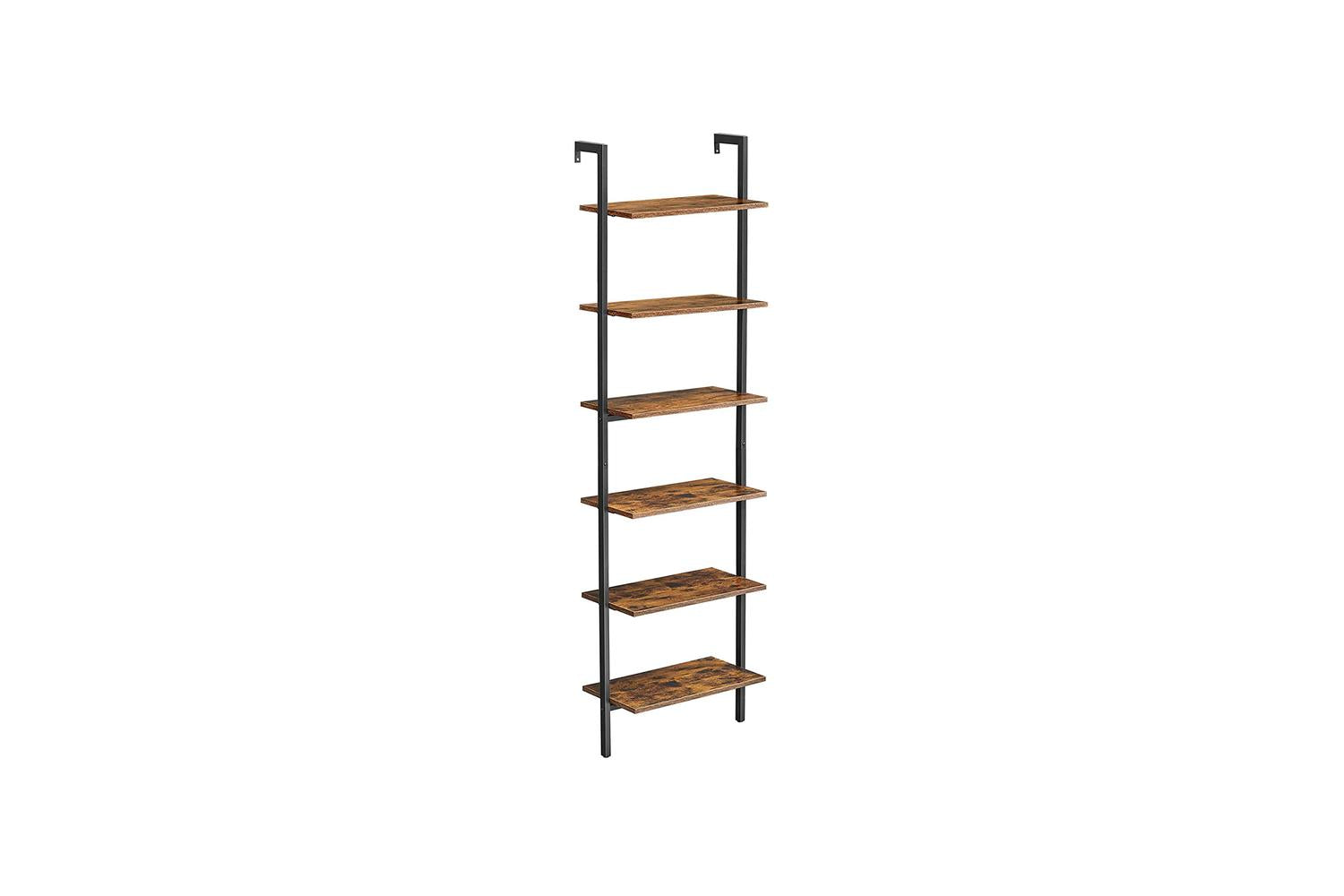 Vasagle Ladder Shelves | 6 Shelves | Rustic Natural/Black-2
