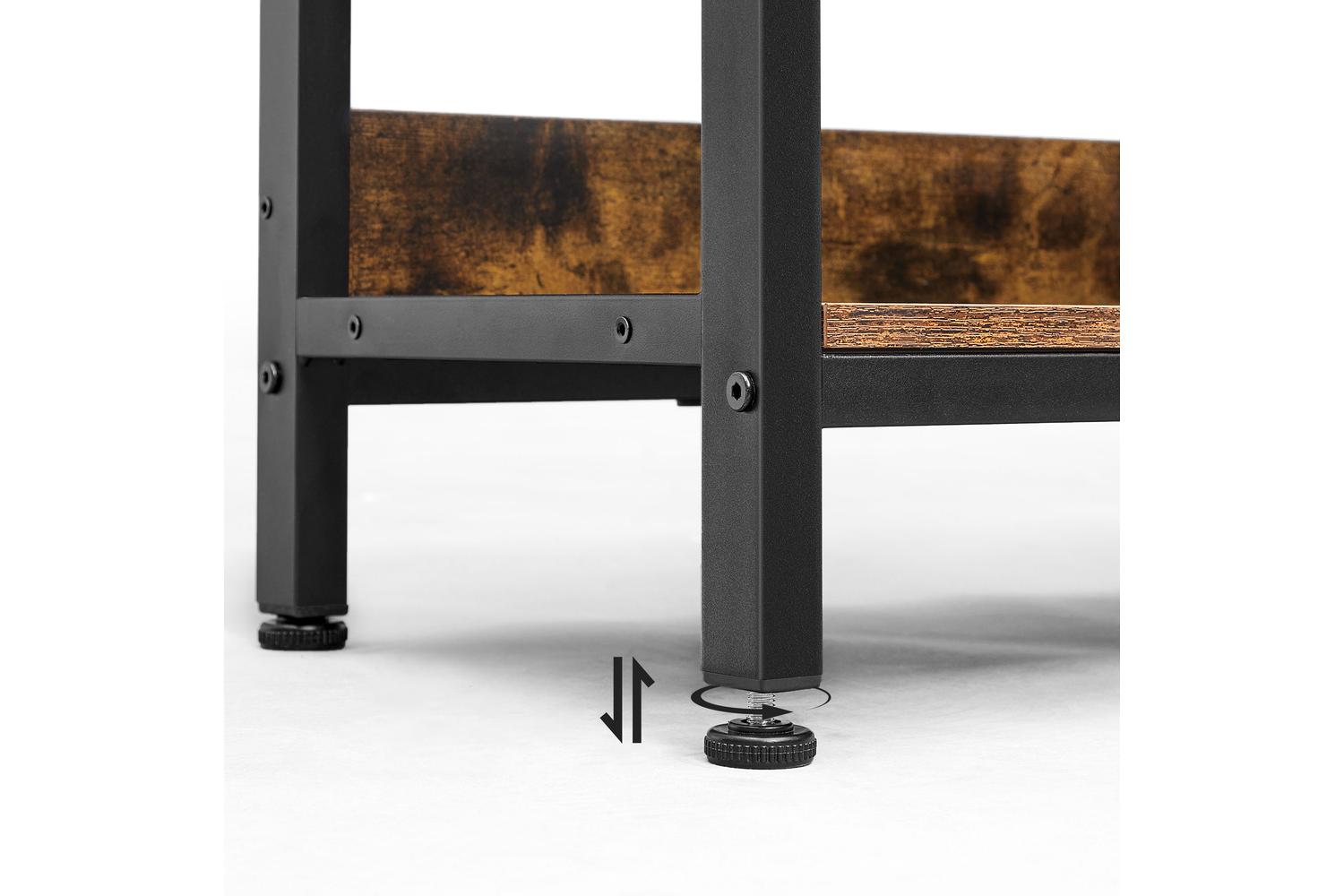 Vasagle Industrial Multi-functional Storage Bookshelf | Rustic Brown & Black-6