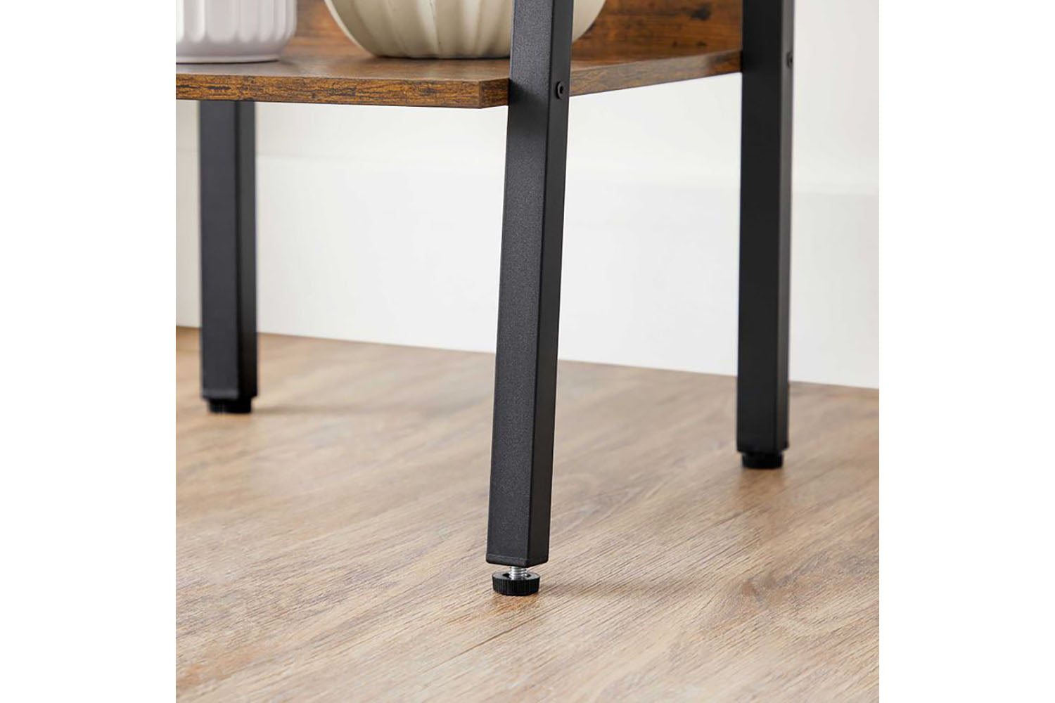 Vasagle Ladder Shelves | Narrow | 5 Shelves | Rustic Brown/Black-3