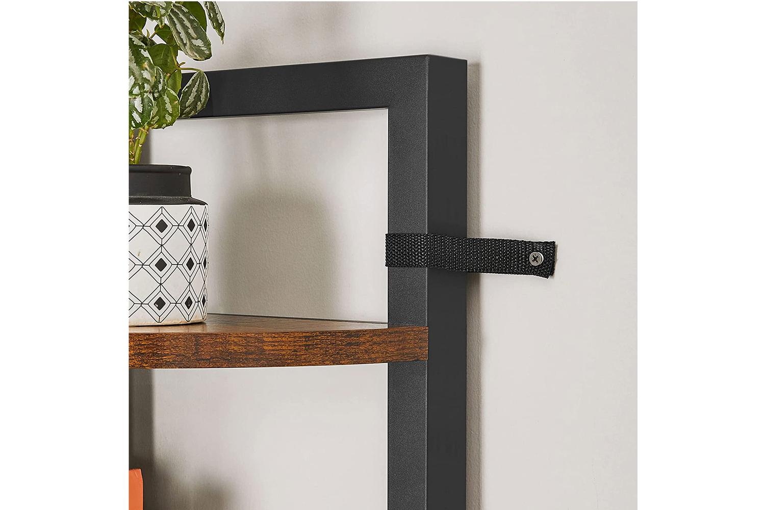 Vasagle  5 Tier Corner Bookshelf | Rustic Brown & Black-7