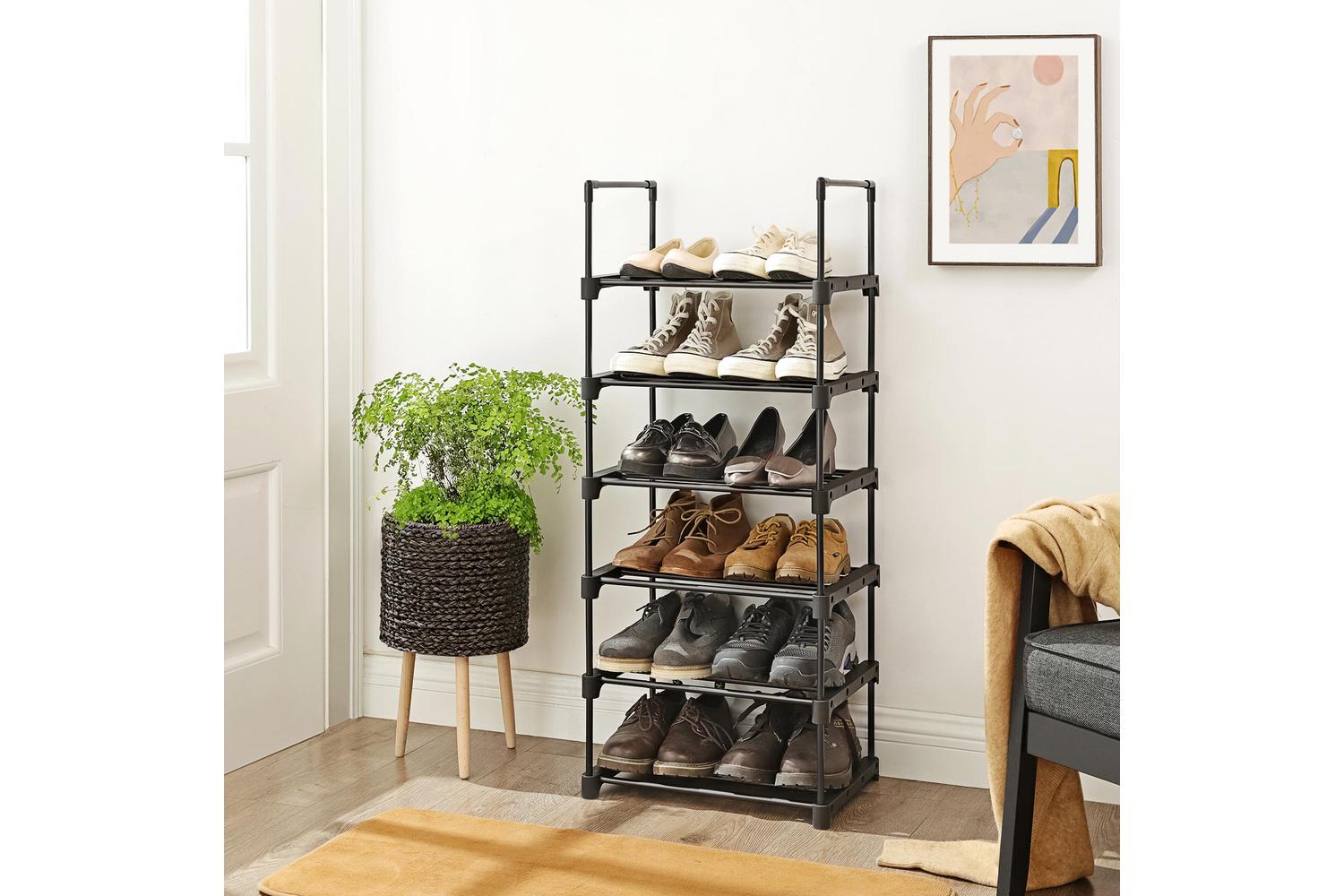 Songmics Iron Shoe Storage Organizer | Black-3
