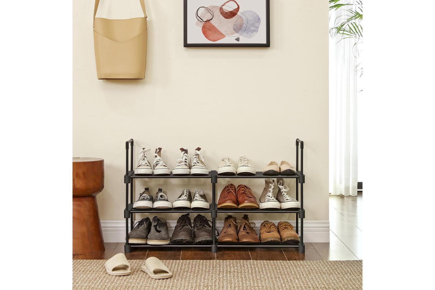 Songmics Iron Shoe Storage Organizer | Black-4