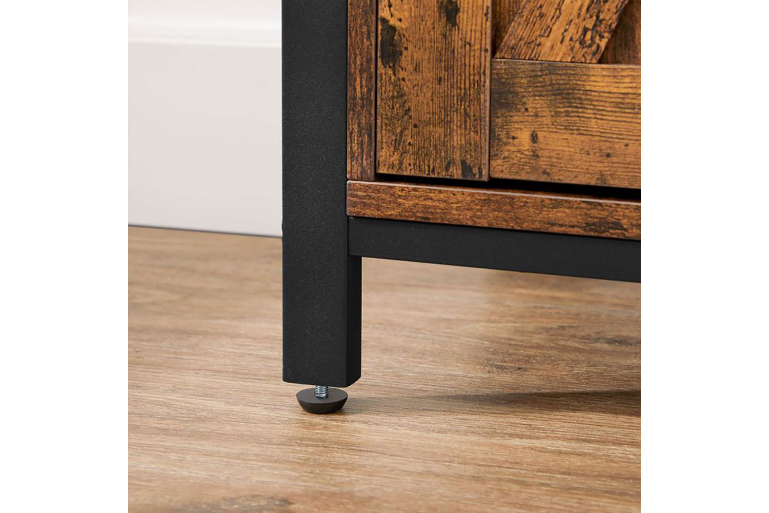 Vasagle Storage Sideboard with Barn Door | Rustic Brown & Black-3