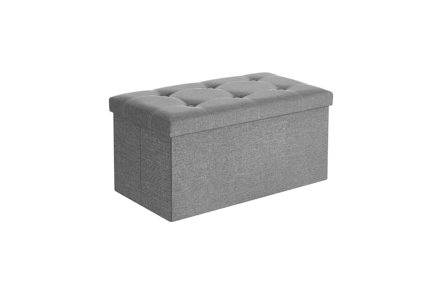 Songmics 21 Gal Folding Chest | Light Gray-2