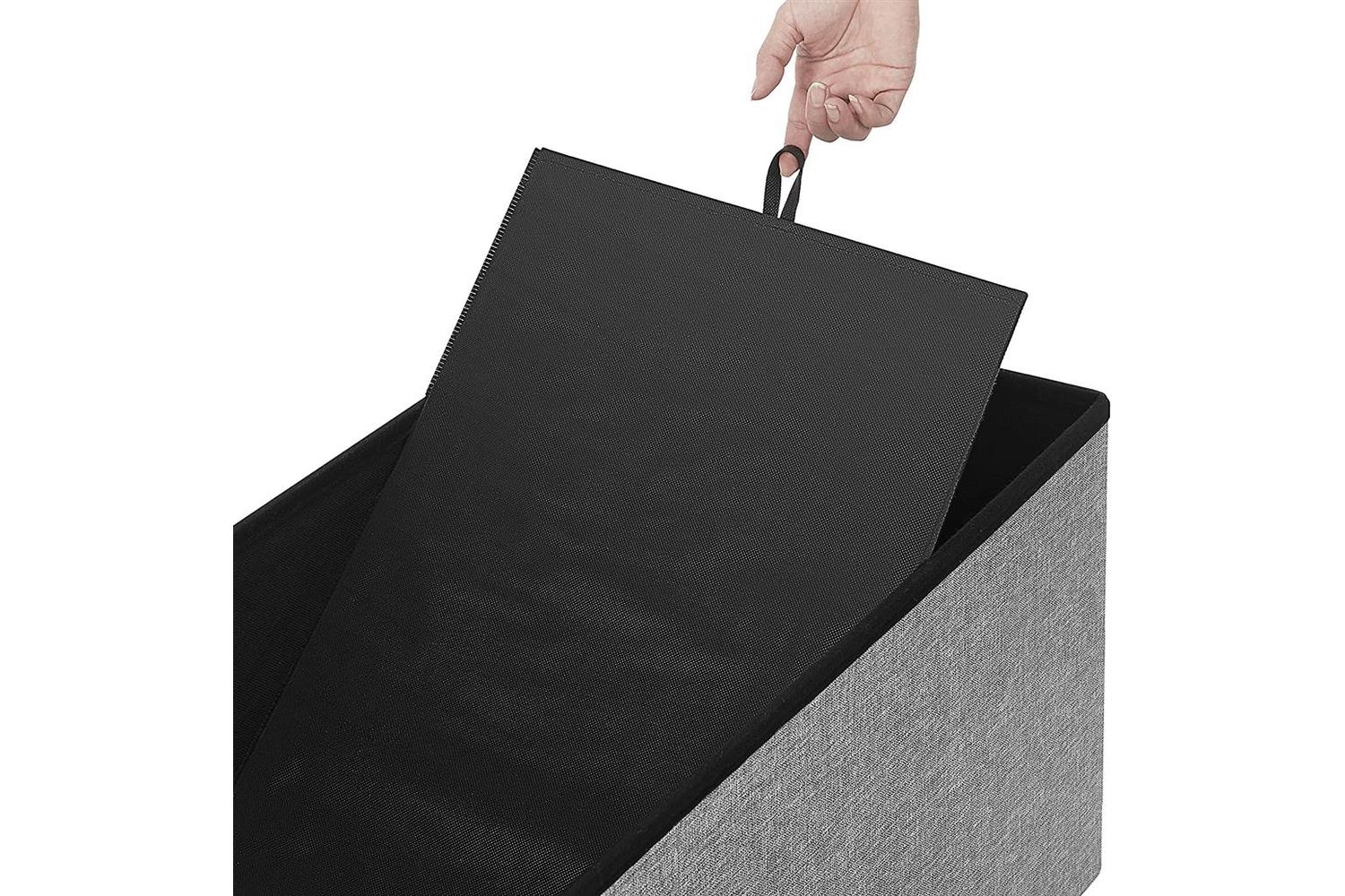 Songmics 21 Gal Folding Chest | Light Gray-7