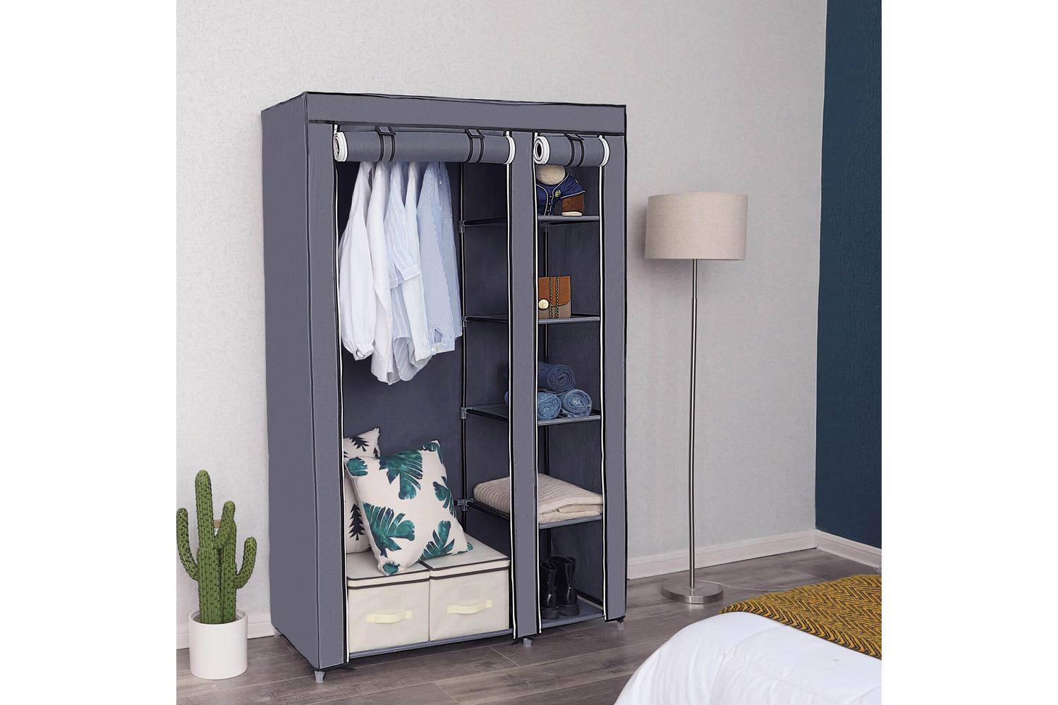 Songmics  43" Portable Clothes Closet | Grey-4