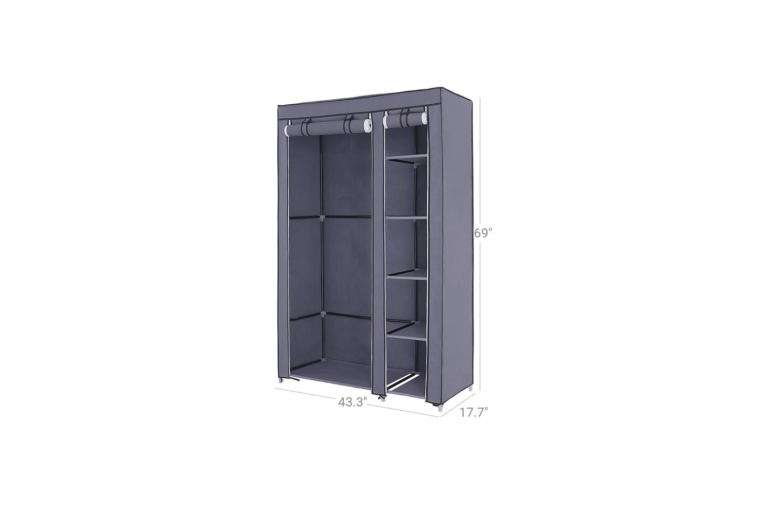 Songmics  43" Portable Clothes Closet | Grey-8
