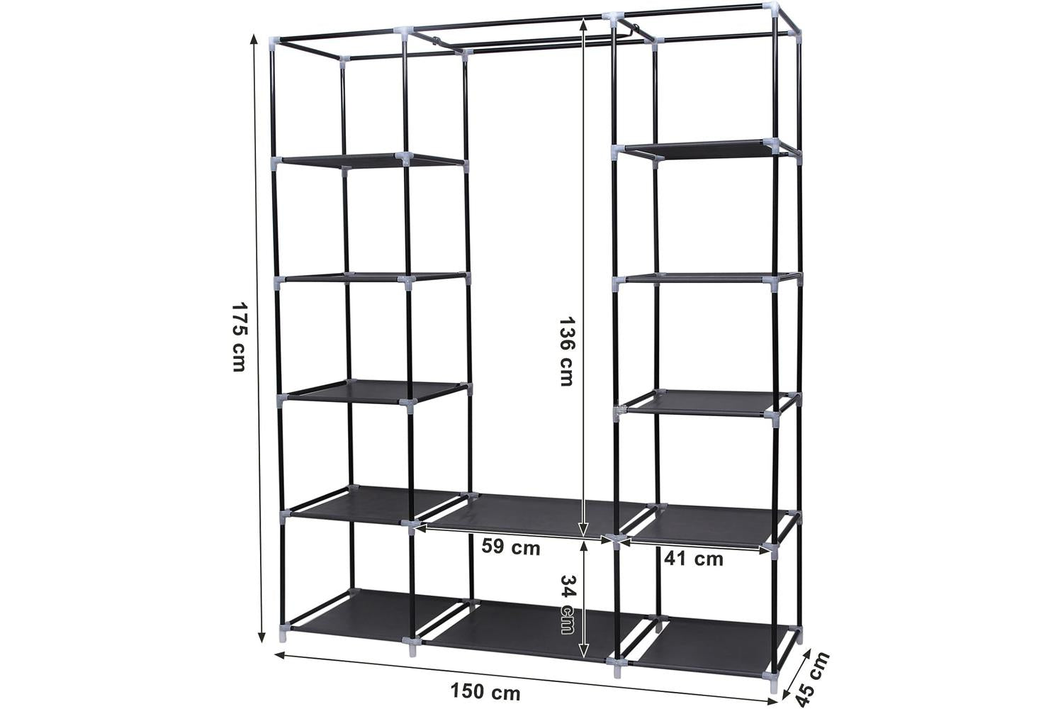 Songmics Portable Clothes Closet | Black-5