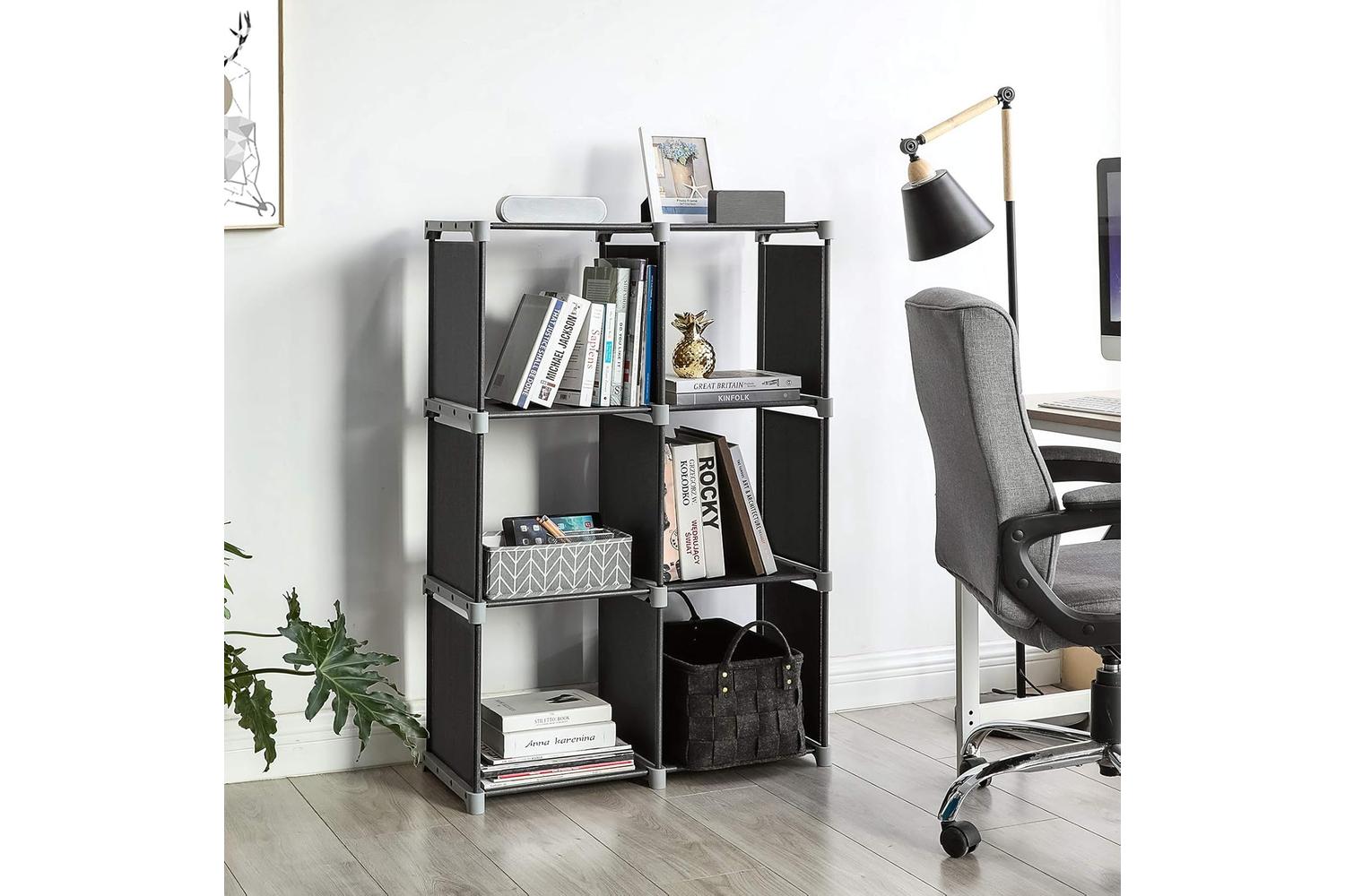 Songmics 3 Tiers Storage Cube Bookcases | Black-2