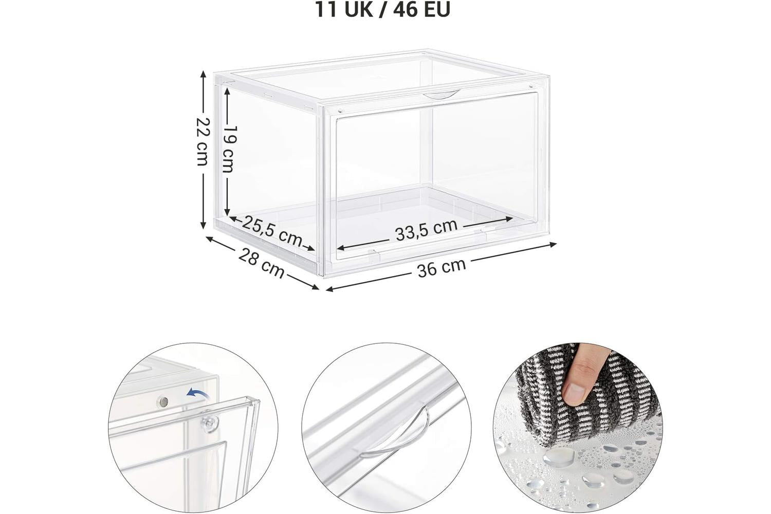 Songmics 6 Stackable Shoe Organizers | Transparent-5
