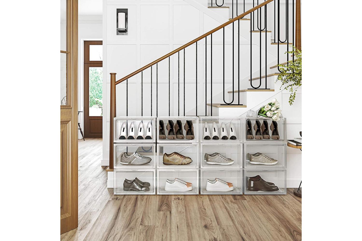 Songmics 6 Stackable Shoe Organizers | Transparent-8