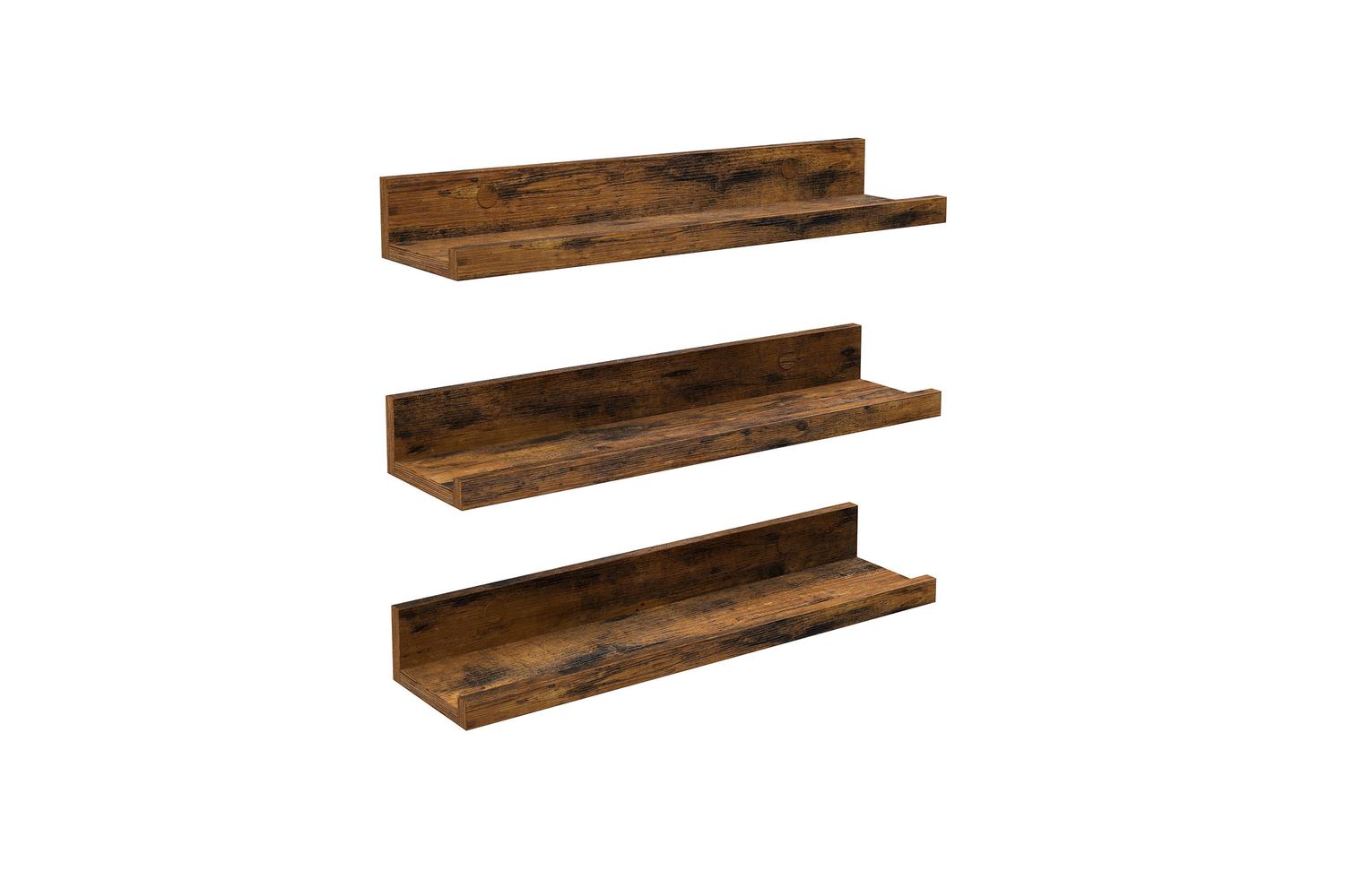 Vasagle Wall Shelves Set Of 3 | Rustic Brown-2