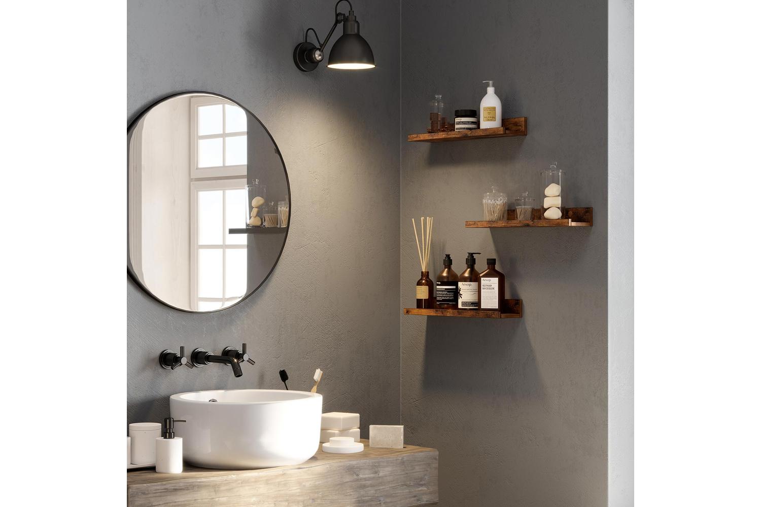 Vasagle Wall Shelves Set Of 3 | Rustic Brown-4