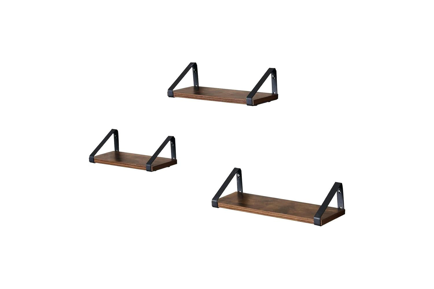 Vasagle Floating Display Shelf Set | Rustic Brown