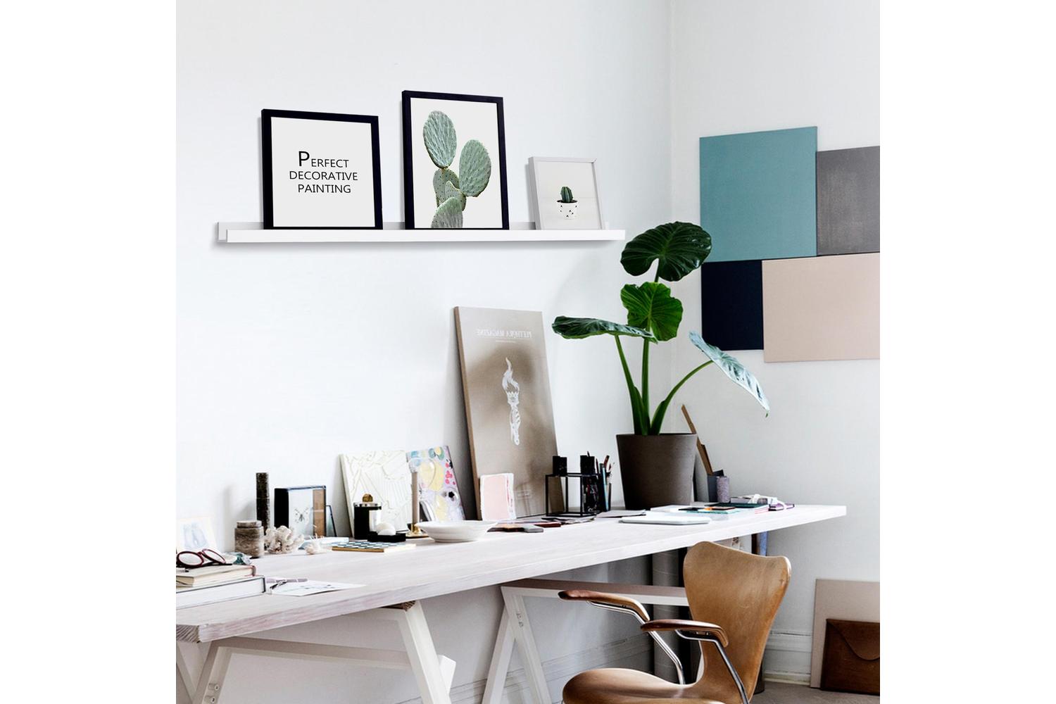 Songmics Picture Ledge Floating Shelf | White-4