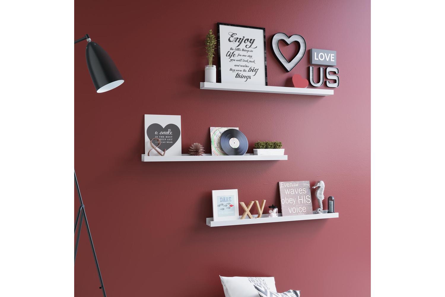 Songmics Picture Ledge Floating Shelf | White-5