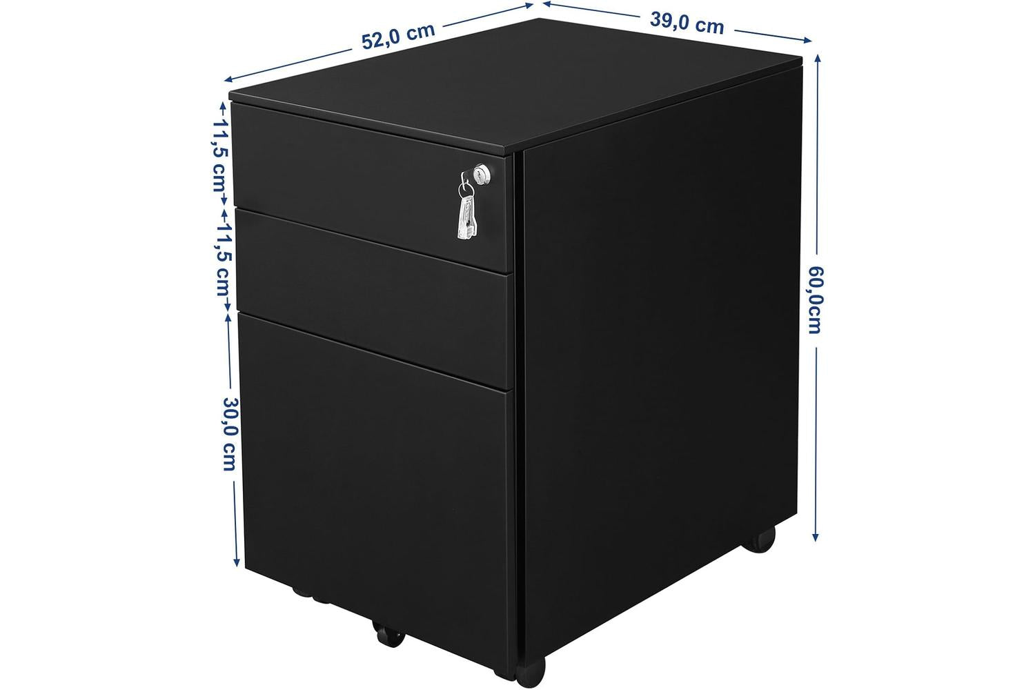 Songmics Steel File Cabinet | Black-4