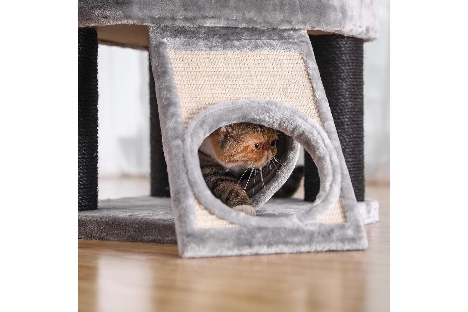 Feandrea Cat Tree | Light Grey & Black Sisal-4