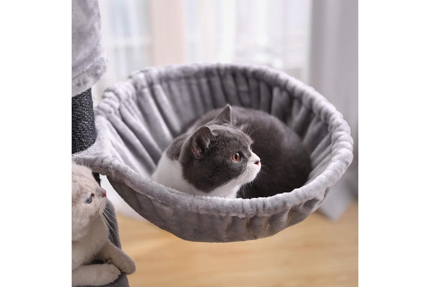 Feandrea Cat Tree | Light Grey & Black Sisal-7