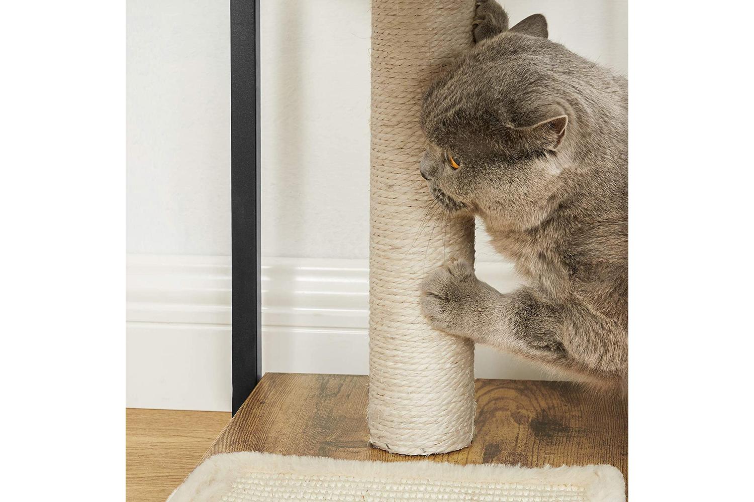 Feandrea Cat Tree and End Table | Rustic Brown-6