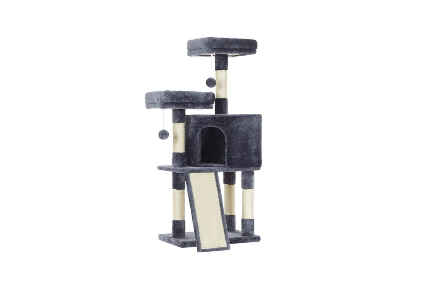 Feandrea 45.3-inch Cat Condo with Scratching Post | Smoky Gray