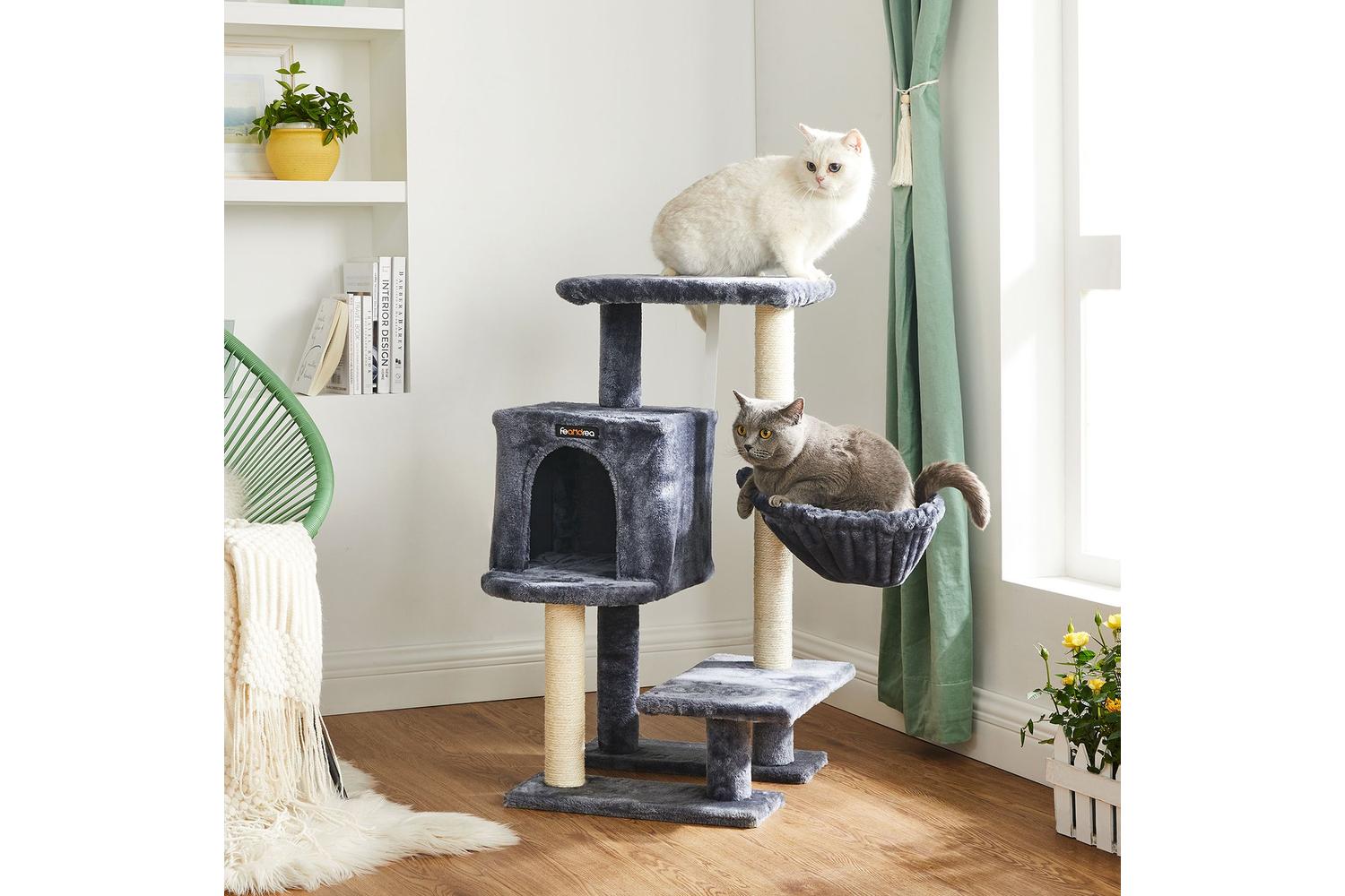 Feandrea Cat Condo with Bed & Hammock | Smoky Gray-4