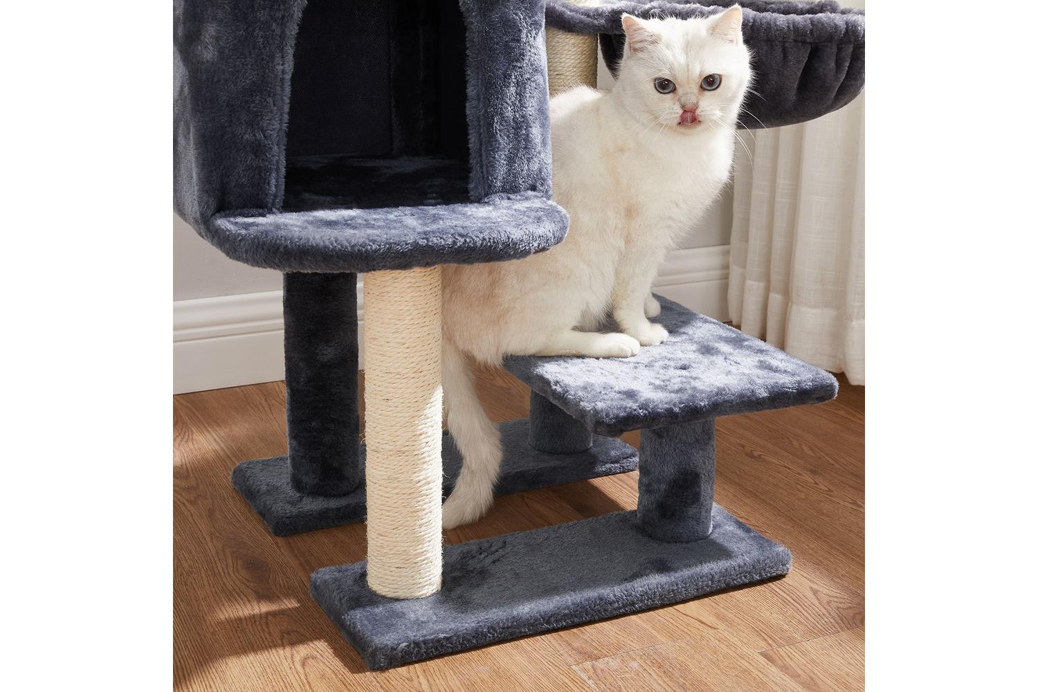 Feandrea Cat Condo with Bed & Hammock | Smoky Gray-7