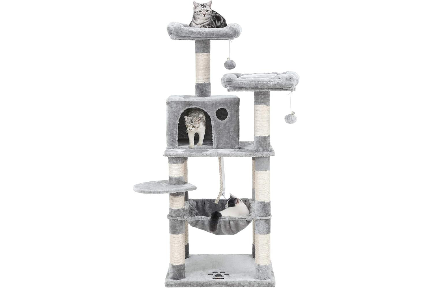 Feandrea Dual Platforms Cat Tree | Light Grey-2
