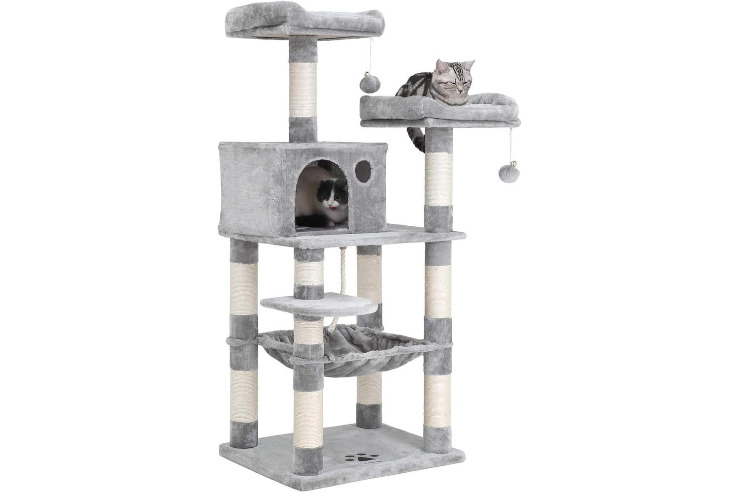 Feandrea Dual Platforms Cat Tree | Light Grey-8