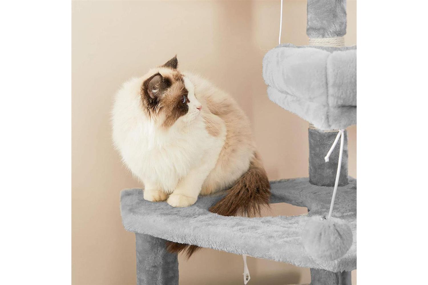 Feandrea UPCT160W01 Multi-Level Cat Condo | Light Grey-6