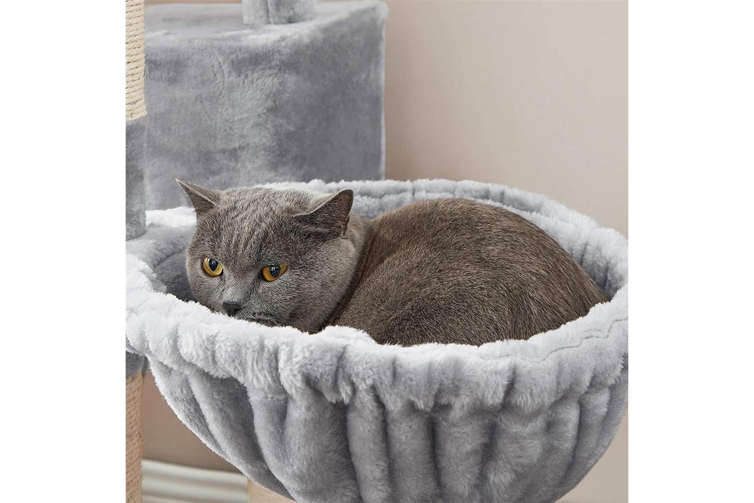 Feandrea UPCT160W01 Multi-Level Cat Condo | Light Grey-7