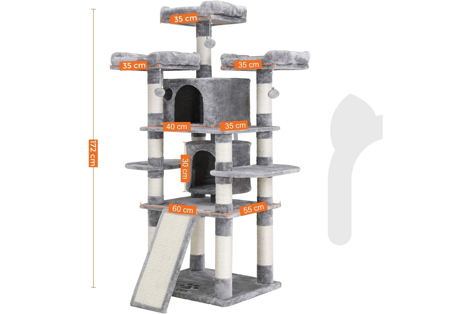Feandrea UPCT18W Large Size Cat Tree | Smoke Grey-7